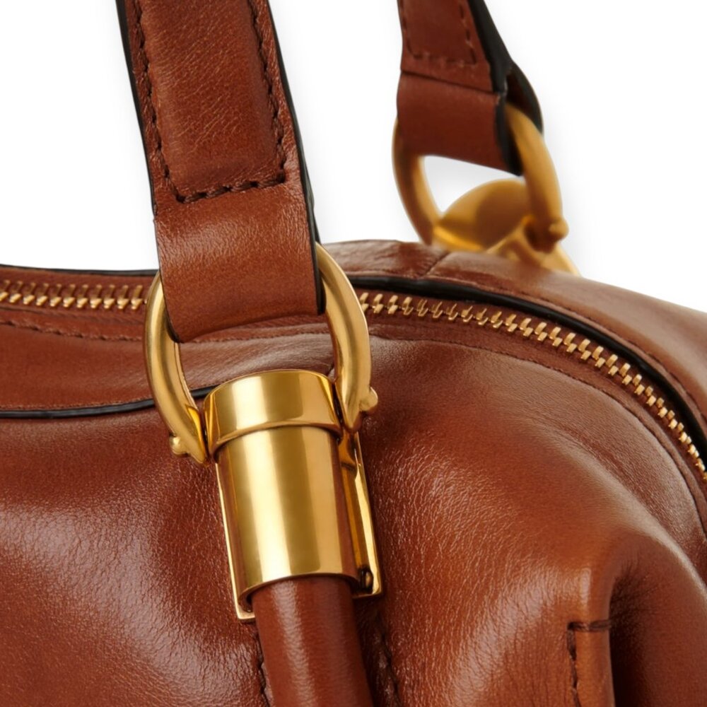 CHLOE Small "Paraty 24" Bag in Clay Brown - Picture 9 of 11